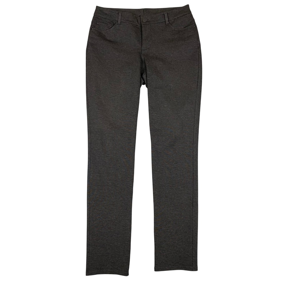 Christopher & Banks Signature Slimming Stretch Straight Leg Pants Womens 6 Grey
